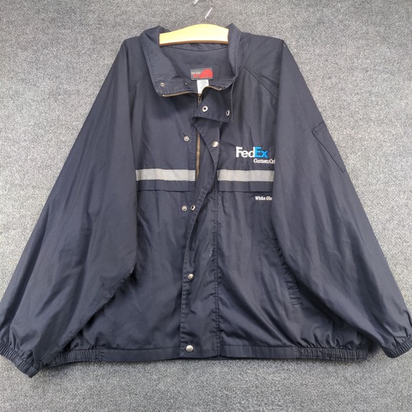 Red Kap Men's FedEx White Glove Services Uniform Jacket Blue Size XXL - Picture 2 of 12